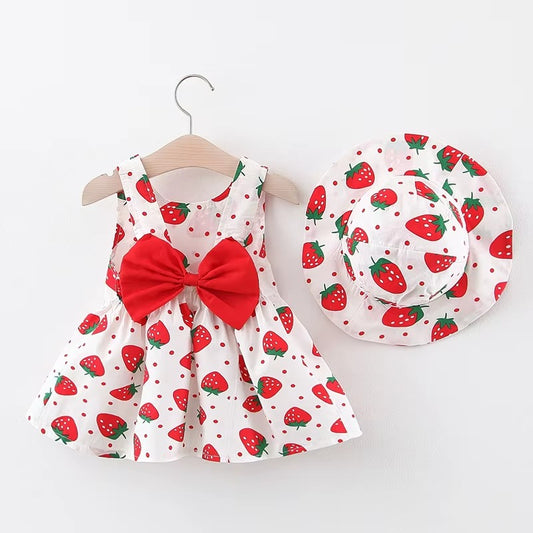 Strawberry Baby Dress & Hat Set – Sweet Summer Outfit