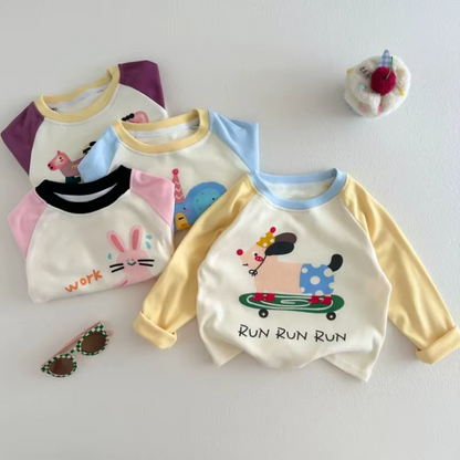 Kids Cartoon Long Sleeve Tee