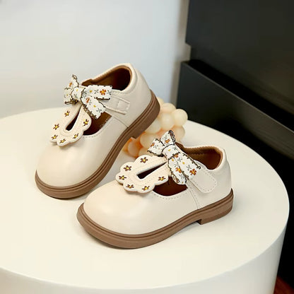 Girls Bow Mary Jane School Shoes