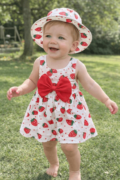 Strawberry Baby Dress & Hat Set – Sweet Summer Outfit