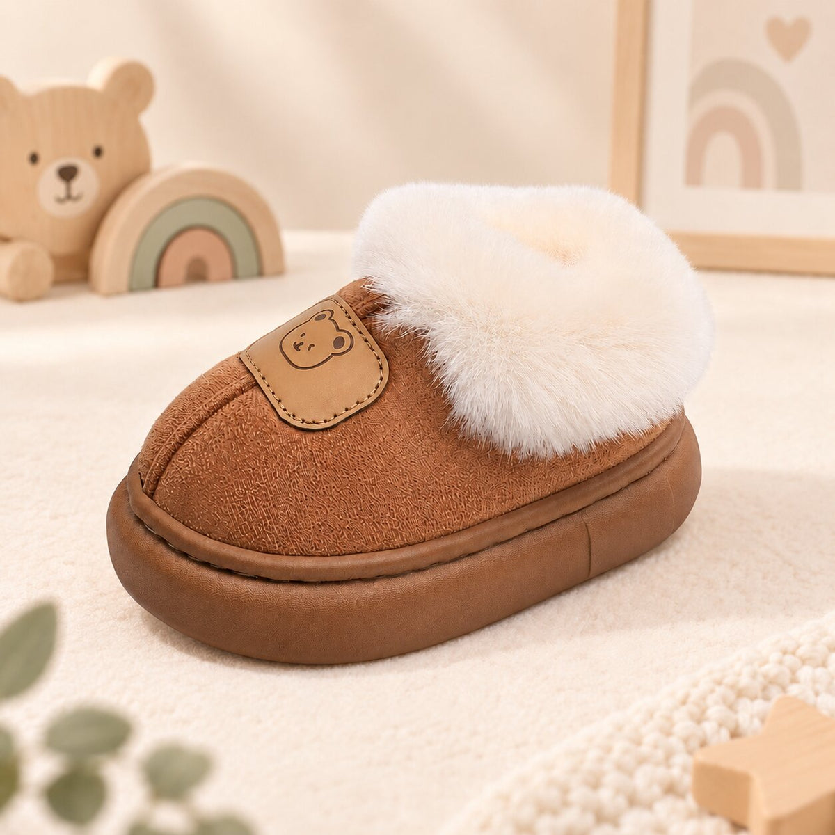 Toddler Plush Winter Slippers