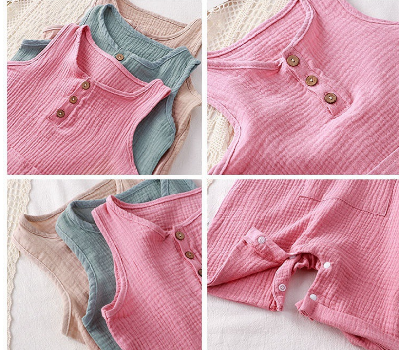 Unisex Baby Summer Romper with Matching Hat