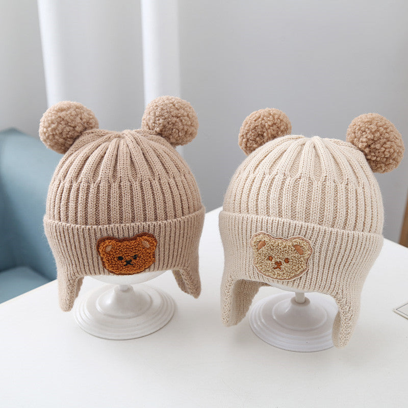 Baby Bear Ear Knit Beanie Hat