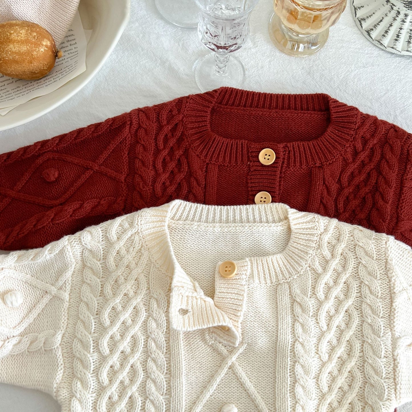 Twist Texture Long-Sleeve Romper