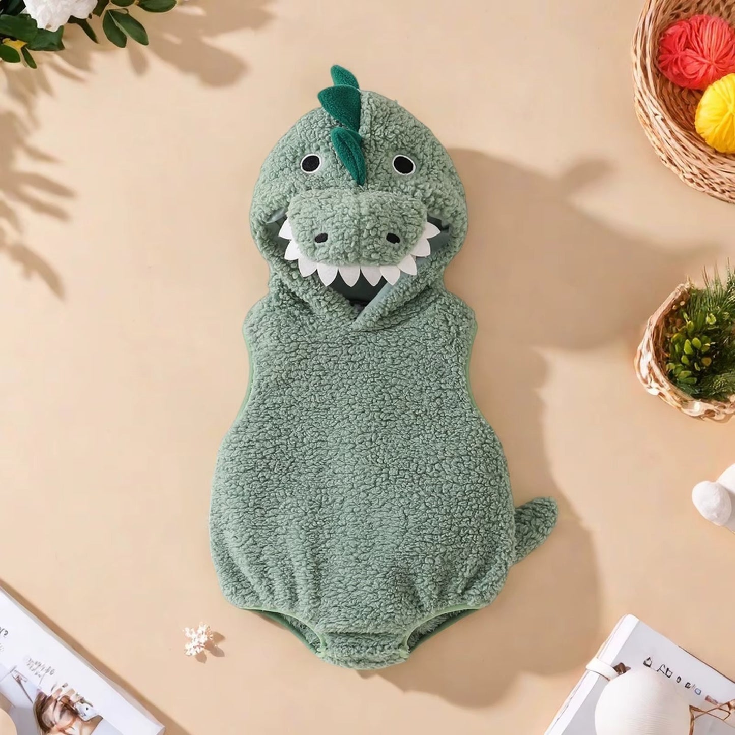 Baby Plush Dinosaur Romper